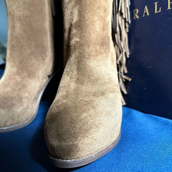 Ralph Lauren 2016 Runway Collection Noette Snuff Calf Suede Fringe Boot 6B NIB - Picture 11 of 16